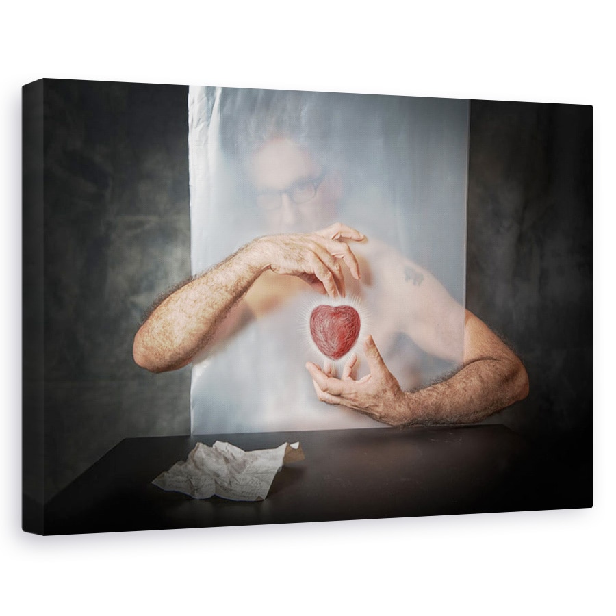 Tablou canvas - Inima Abandonata, Conceptual, Plastic, Transparent, Masa, 40 x 60 cm