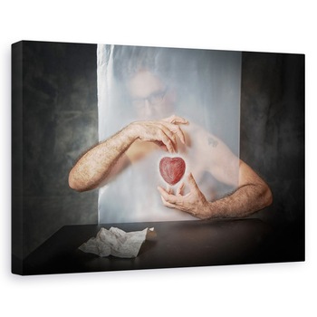 Tablou canvas - Inima Abandonata, Conceptual, Plastic, Transparent, Masa, 20 x 30 cm Tablou canvas - Inima Abandonata, Conceptual, Plastic, Transparent, Masa, 20 x 30 cm