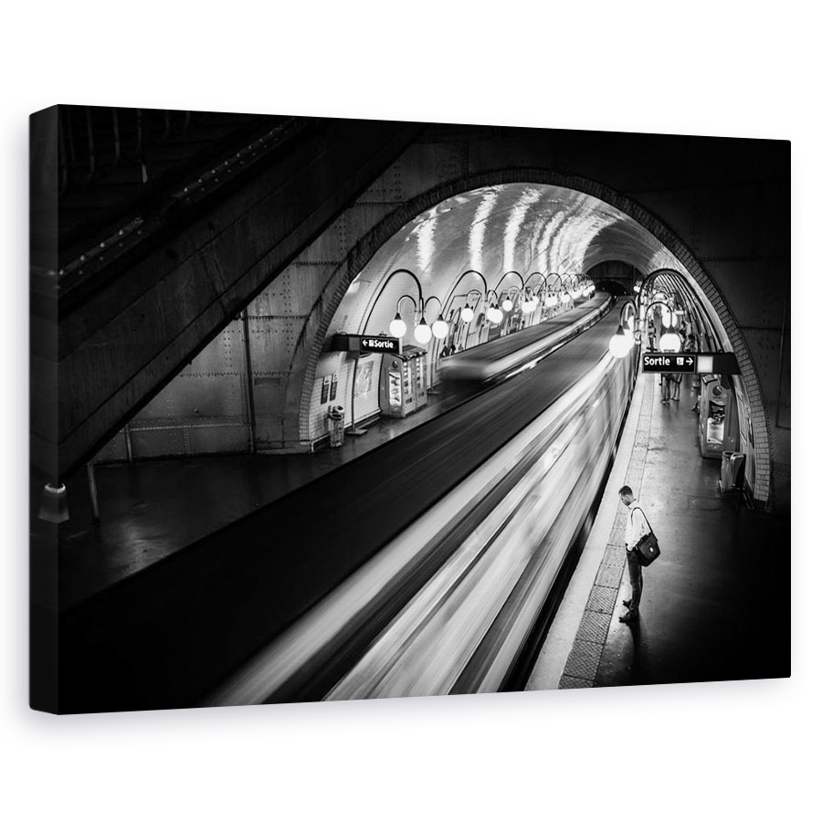 Tablou canvas - Metroul Din Paris, Metrou, Franta, Miscare, Blurat, 20 x 30 cm