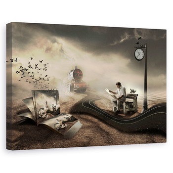 Tablou canvas - Ultimul Pasager, Tren, Edirne, Timp, Ceas, Drum, 40 x 60 cm Tablou canvas - Ultimul Pasager, Tren, Edirne, Timp, Ceas, Drum, 40 x 60 cm