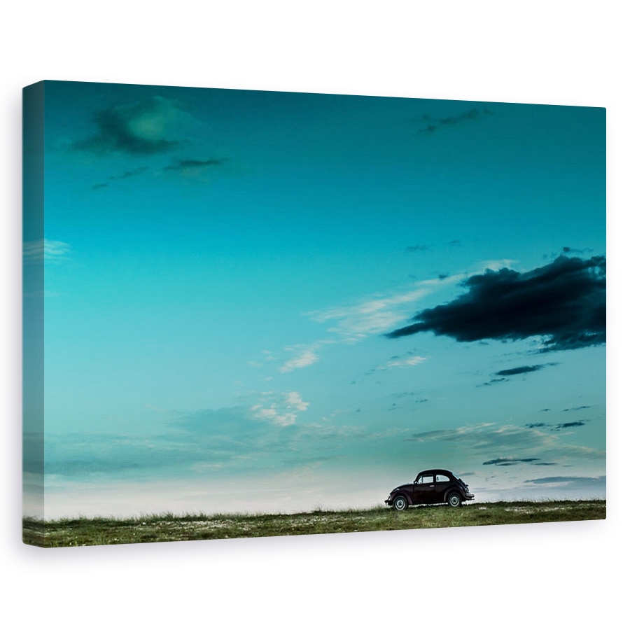 Tablou canvas - Red VW Beetle, Volkswagen, Automobil, Masina Clasica, 20 x 30 cm