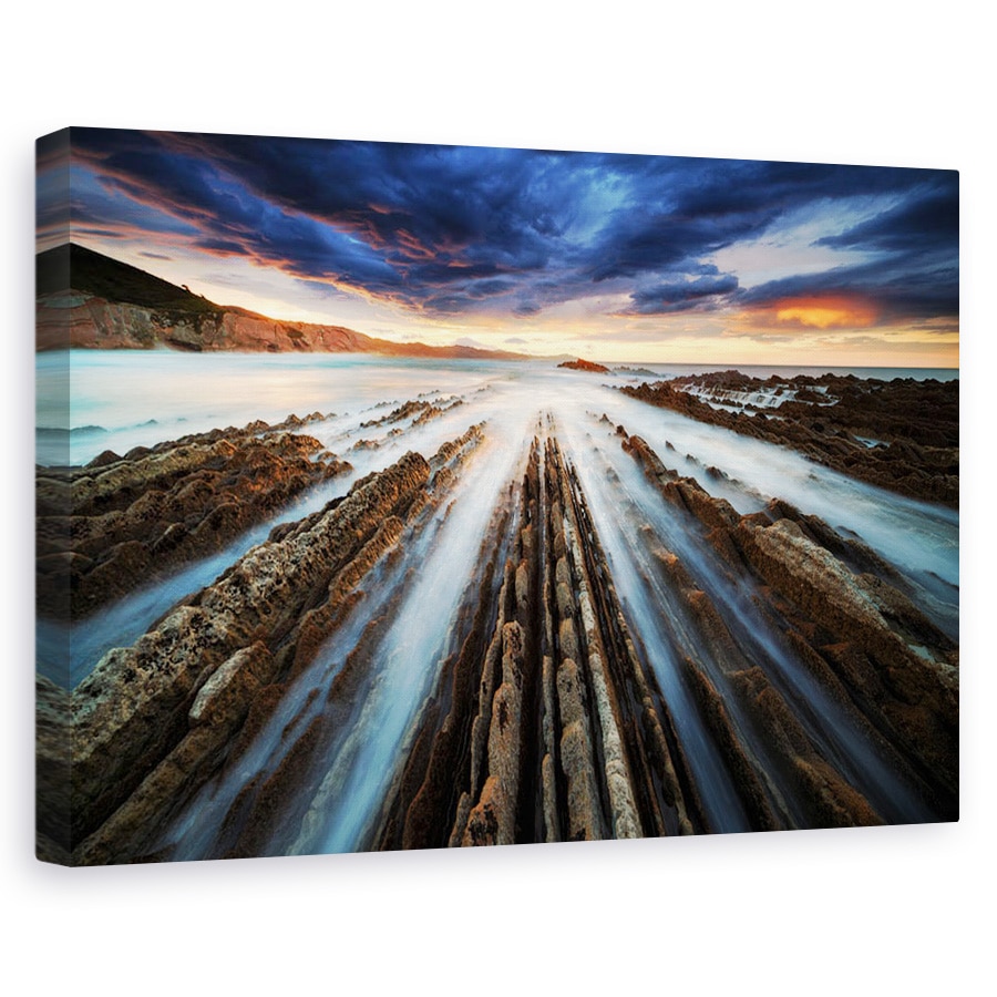 Tablou canvas - Zumaia Flysch, Barrika, Pais, Vasco, 20 x 30 cm