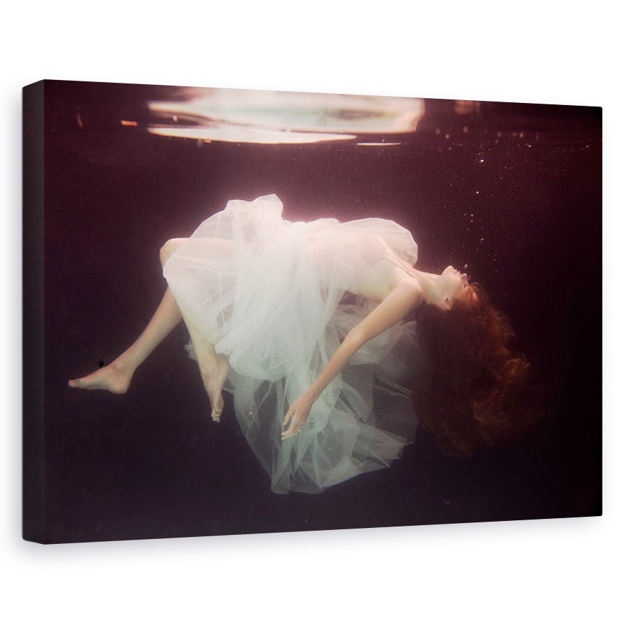 Tablou canvas - Laura, Sub Apa, Bule, Moale, Suprafata, Rochie, 20 x 30 cm