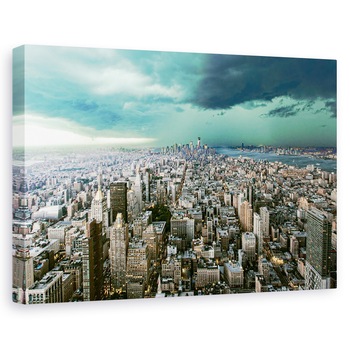 Tablou canvas - New York-Ul Sub Furtuna, America, Peisaj, Furtuna, 20 x 30 cm Tablou canvas - New York-Ul Sub Furtuna, America, Peisaj, Furtuna, 20 x 30 cm
