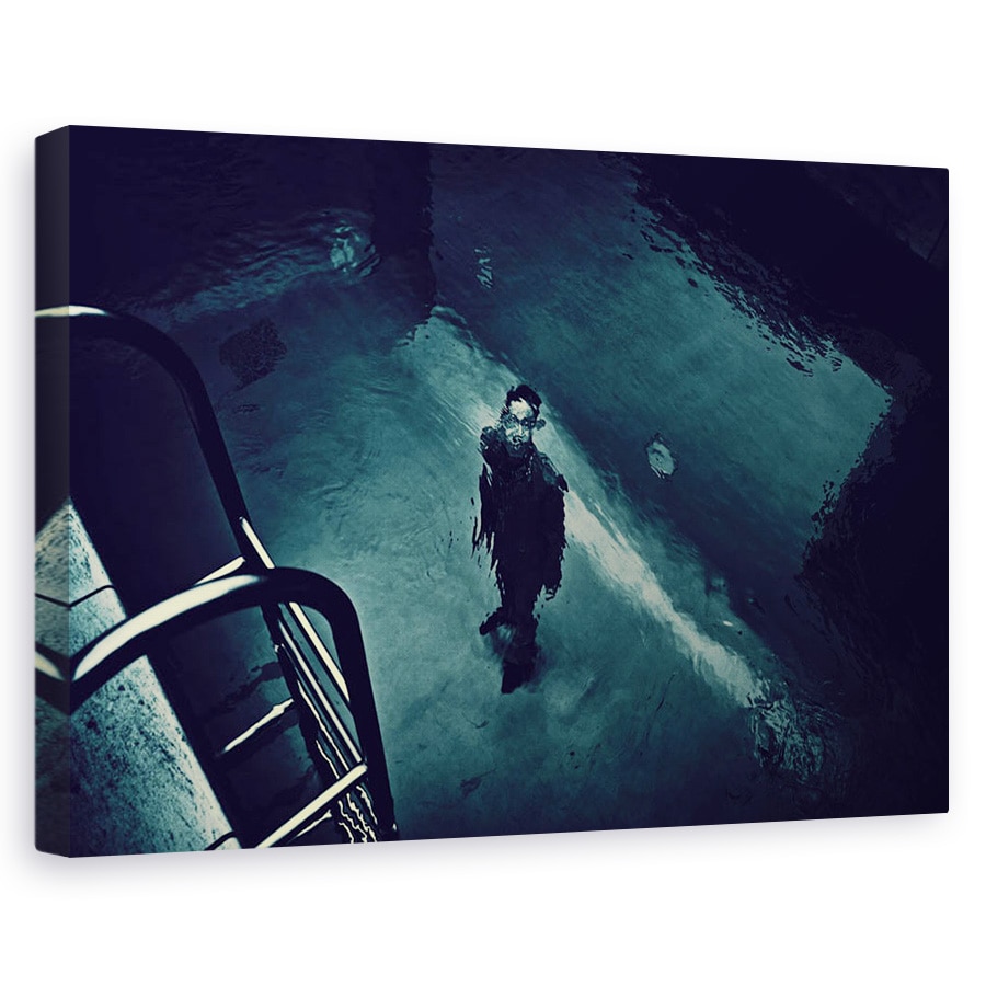 Tablou canvas - In Piscina, Sub Apa, Tonifiat, Monocolor, Persoana, 20 x 30 cm