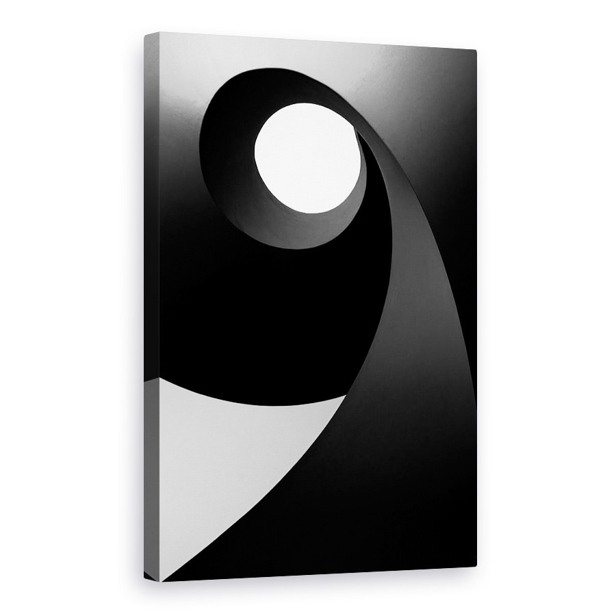 Tablou canvas - Timpul Pentru Lumina, Scari, Metal, Negru, Spiral, 20 x 30 cm
