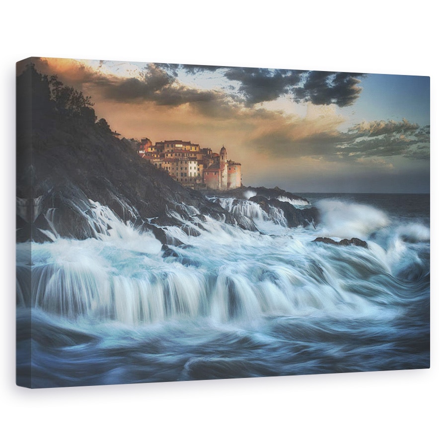 Tablou canvas - Cascada Tellaro, Tellaro, Peisaj Marin, Apa, Val, Miscare, 20 x 30 cm