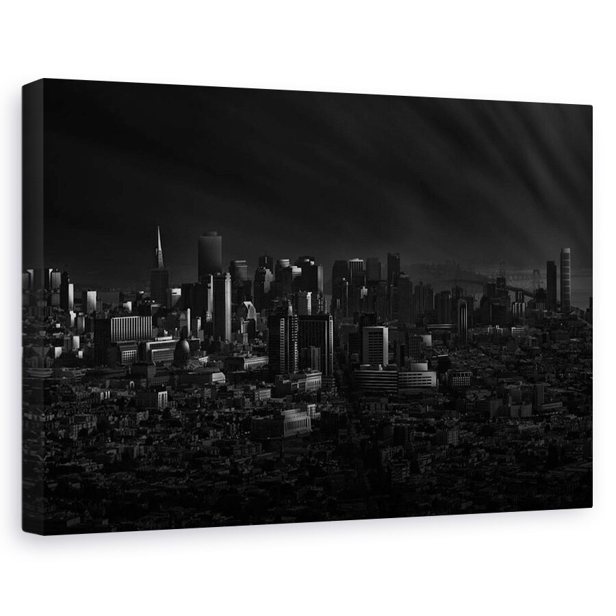 Tablou canvas - Sf Space V, Arhitectura, Alb-Negru, California, Cladiri, San Francisco, 20 x 30 cm
