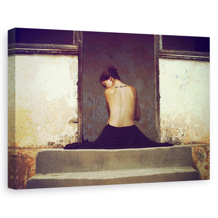 Tablou canvas - Inapoi, Nud, Inapoi, In Spate, Tatuaj, Sezand, 20 x 30 cm