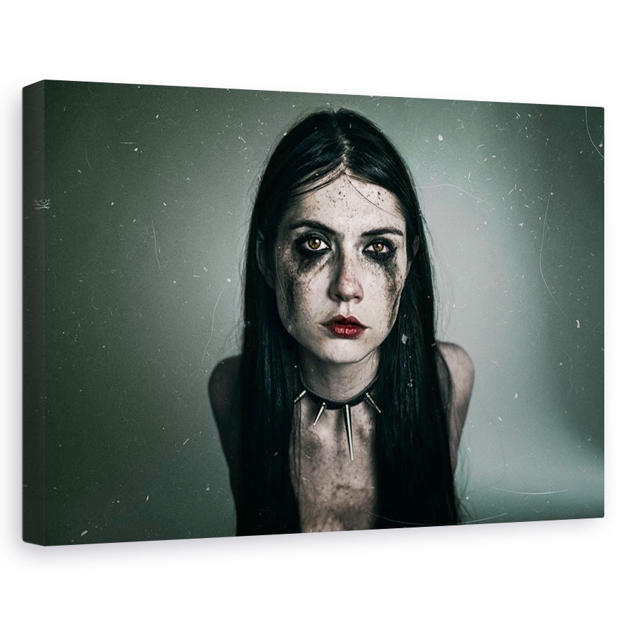 Tablou canvas - Mizerie, Fata, Atitudine, Punk, Colier, Rebel, 20 x 30 cm