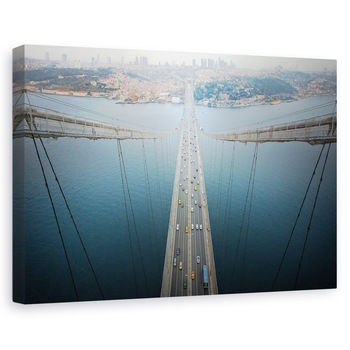 Tablou canvas - Autostrazi Eterne, Pod, Peisaj Urban, Masina, Masini, Taxi, 80x120 cm Tablou canvas - Autostrazi Eterne, Pod, Peisaj Urban, Masina, Masini, Taxi, 80x120 cm