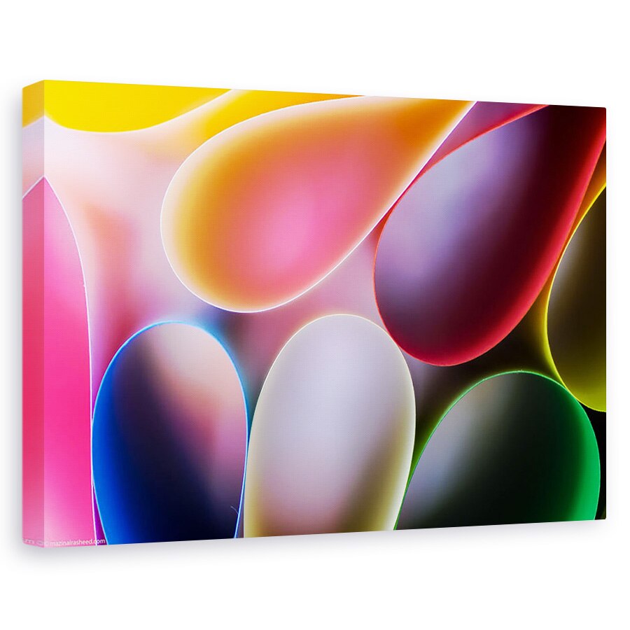Tablou canvas - Intoarcere, Abstract, Linii, Lumina, Albastru, Rosu, 20 x 30 cm