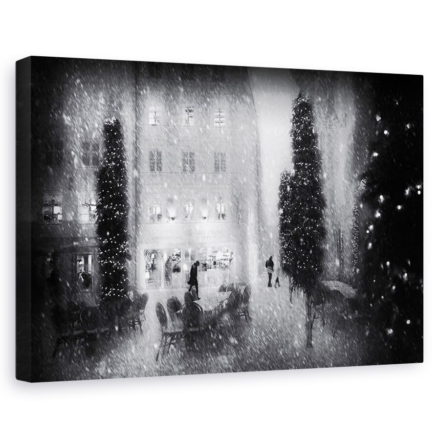 Tablou canvas - Craciun In Oras, Ninge, Pom De Craciun, 20 x 30 cm