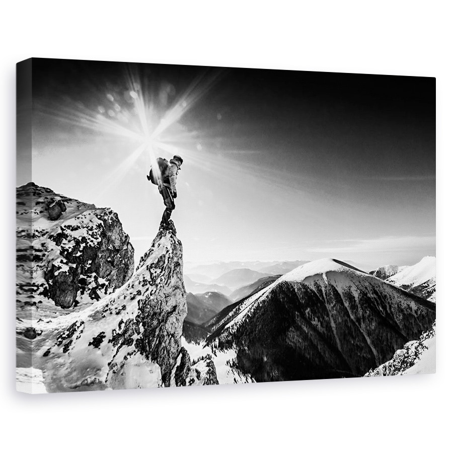 Tablou canvas - Viata La Inaltime, Iarna, Munte, Aventura, Lumina, Soare, 20 x 30 cm
