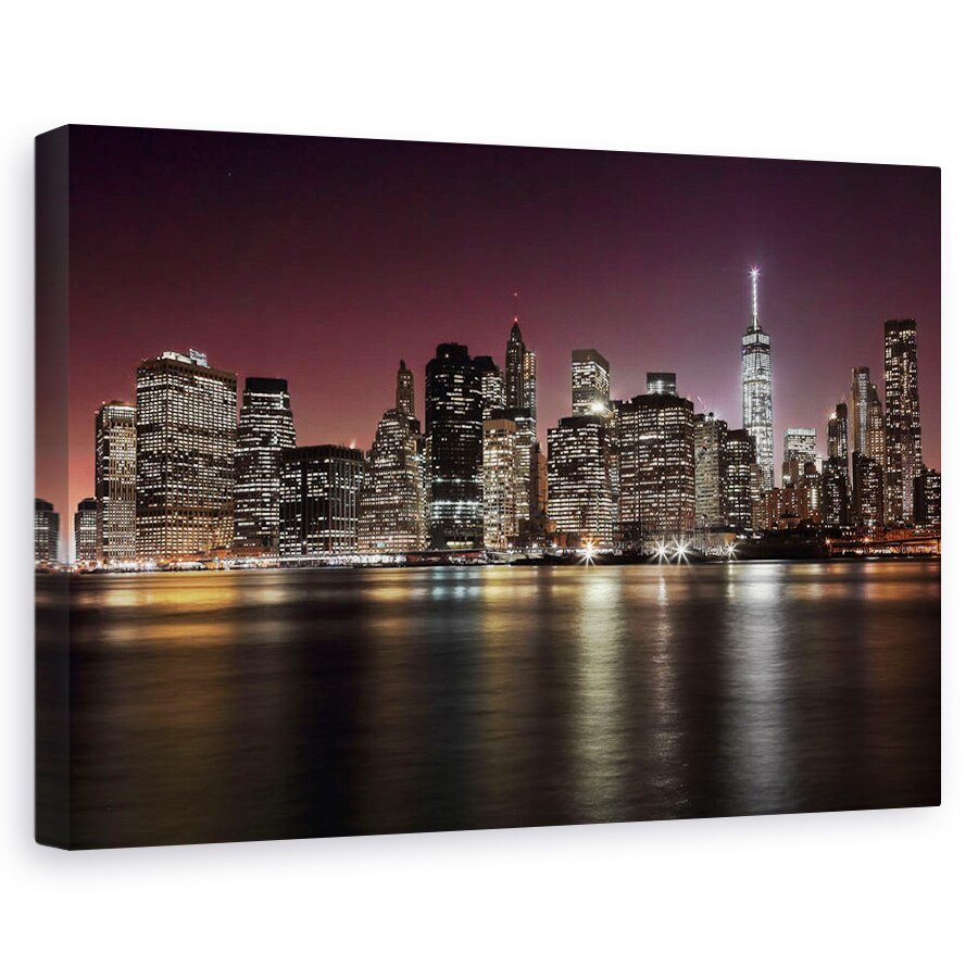 Tablou canvas - Nyc Skyline, Noapte, Cer, Oras, 80x120 cm
