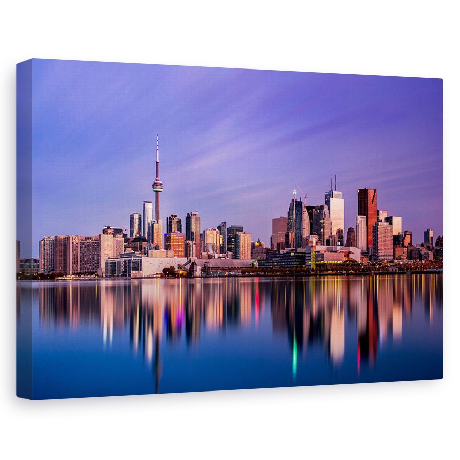 Tablou canvas - Rasarit De Soare In Toronto, Peisaj, Apa, Reflectii, 20 x 30 cm