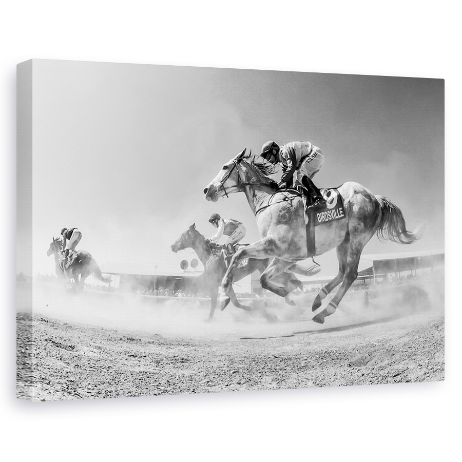 Tablou canvas - Birdsville Prin Praf, Cursa, Castigator, Galop, Cal, 20 x 30 cm