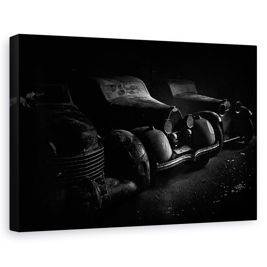 Tablou canvas - Adormit, Masini, Vintage, Lumina, Umbra, Intuneric, 20 x 30 cm