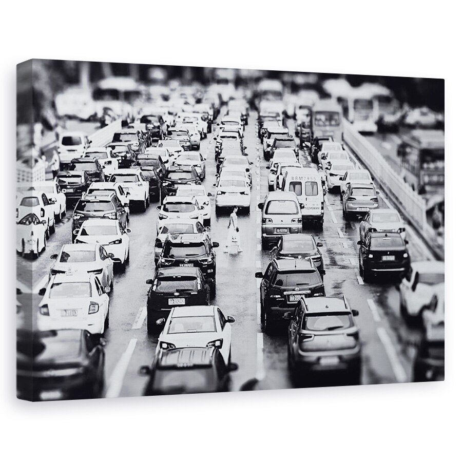 Tablou canvas - Drumul, Strada, Drum, Femeie, Masina, Trafic, 40 x 60 cm