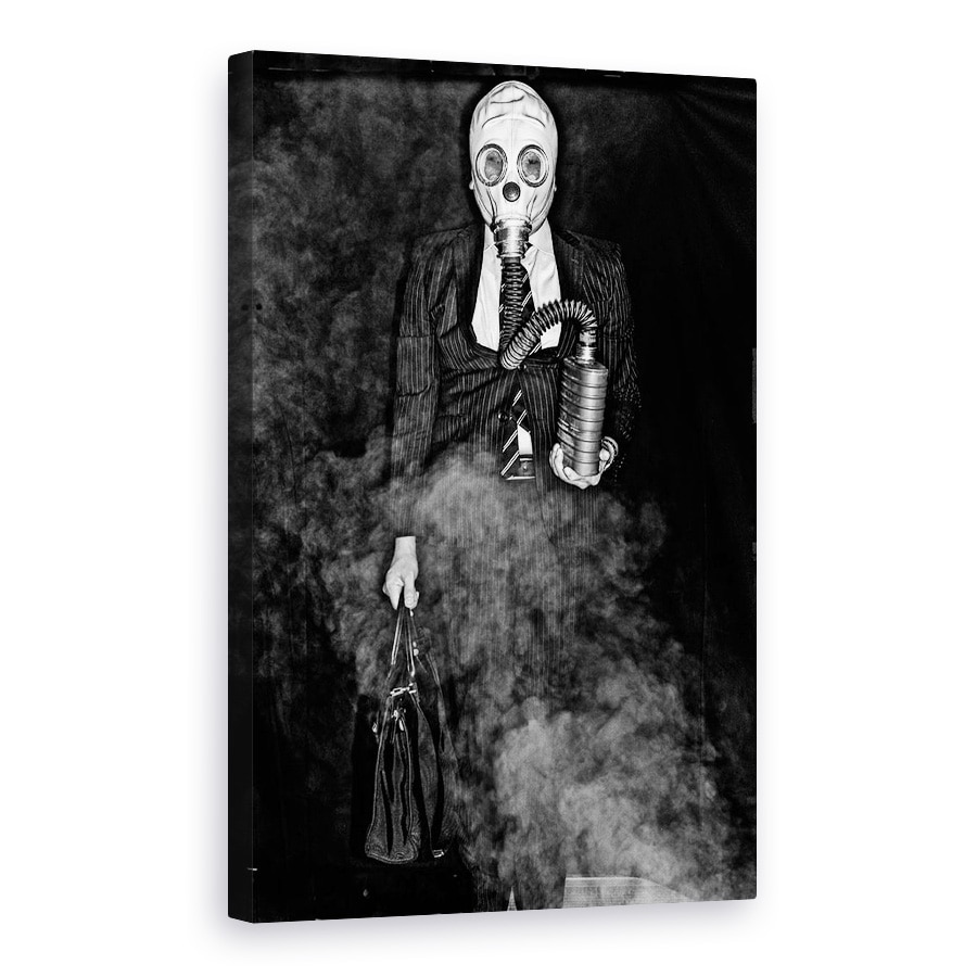 Tablou canvas - Thanatos, Gaz, Abur, Alb-Negru, 20 x 30 cm