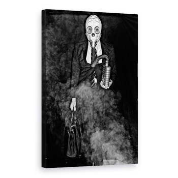 Tablou canvas - Thanatos, Gaz, Abur, Alb-Negru, 40 x 60 cm Tablou canvas - Thanatos, Gaz, Abur, Alb-Negru, 40 x 60 cm