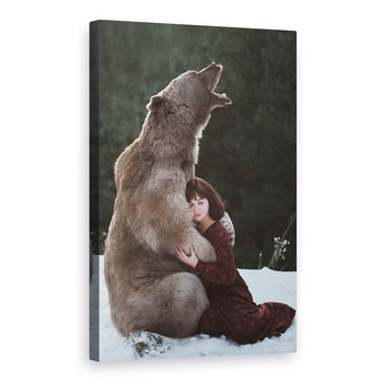 Tablou canvas - Prietenul Meu Cel Mare, Animal, Urs, Portret, Imbratisare, 40 x 60 cm Tablou canvas - Prietenul Meu Cel Mare, Animal, Urs, Portret, Imbratisare, 40 x 60 cm