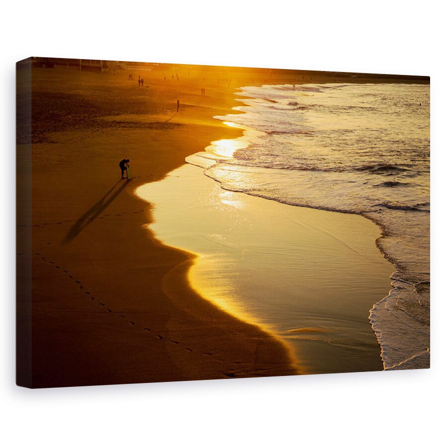 Tablou canvas - Inca Mai E Lumina, Surf, Plaja, Apus De Soare, Donostia, Zurriola, 40 x 60 cm