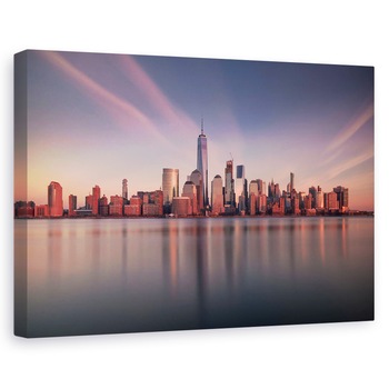 Tablou canvas - Sudul Manhatanului In Amurg, New York, Cer, Oras, 20 x 30 cm Tablou canvas - Sudul Manhatanului In Amurg, New York, Cer, Oras, 20 x 30 cm