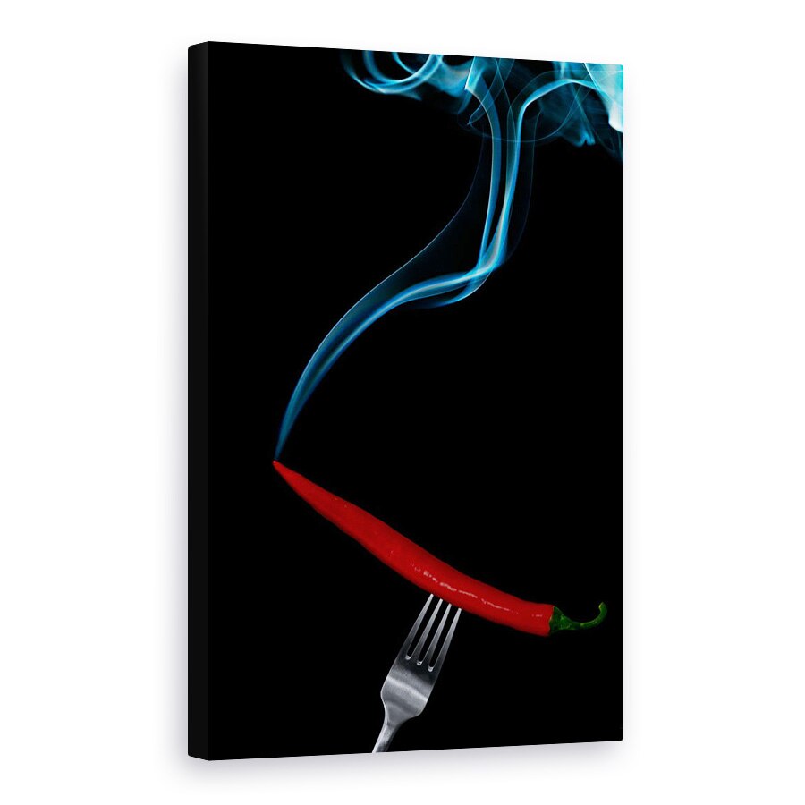 Tablou canvas - Muscatura Fierbinte, Chili, Tamaie, Fum, Furculita, 40 x 60 cm