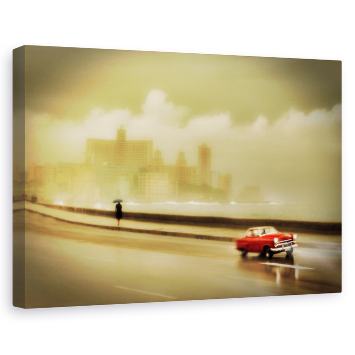 Tablou canvas - Havana Malecon, Strada, Cuba, Masina, Clasic, 60 x 90 cm