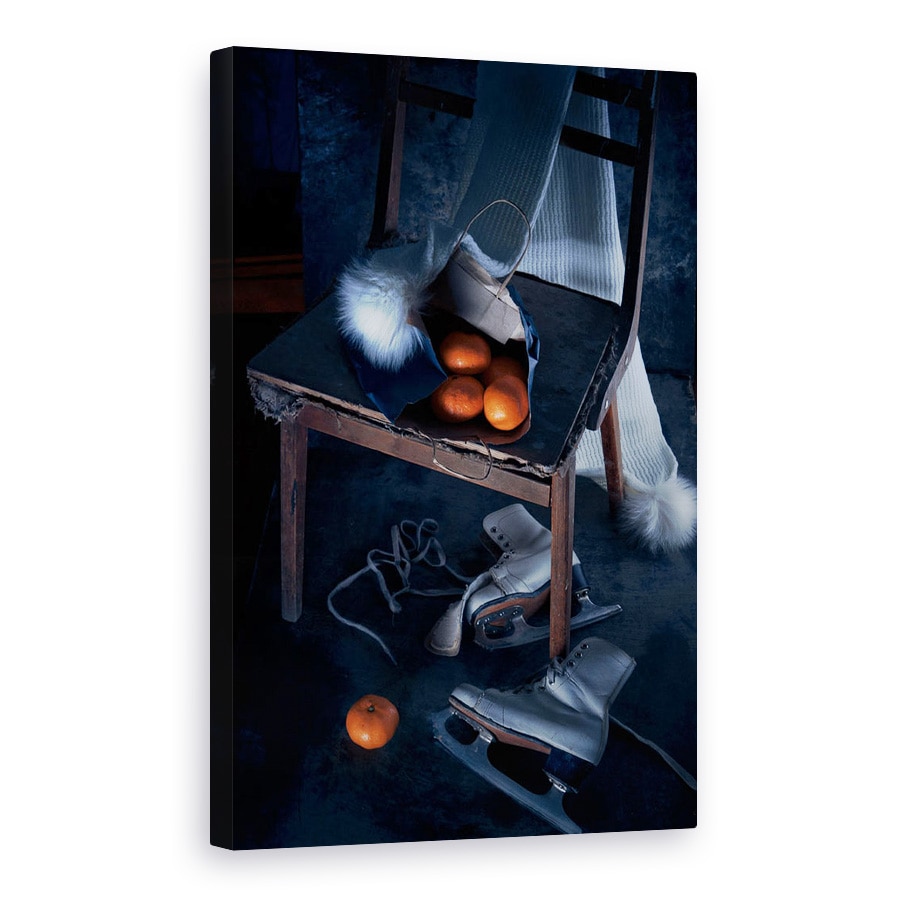 Tablou canvas - 5 Minute Ramase Pana La Iarna, Portocaliu, Scaun, Esarfa, Sport, 40 x 60 cm