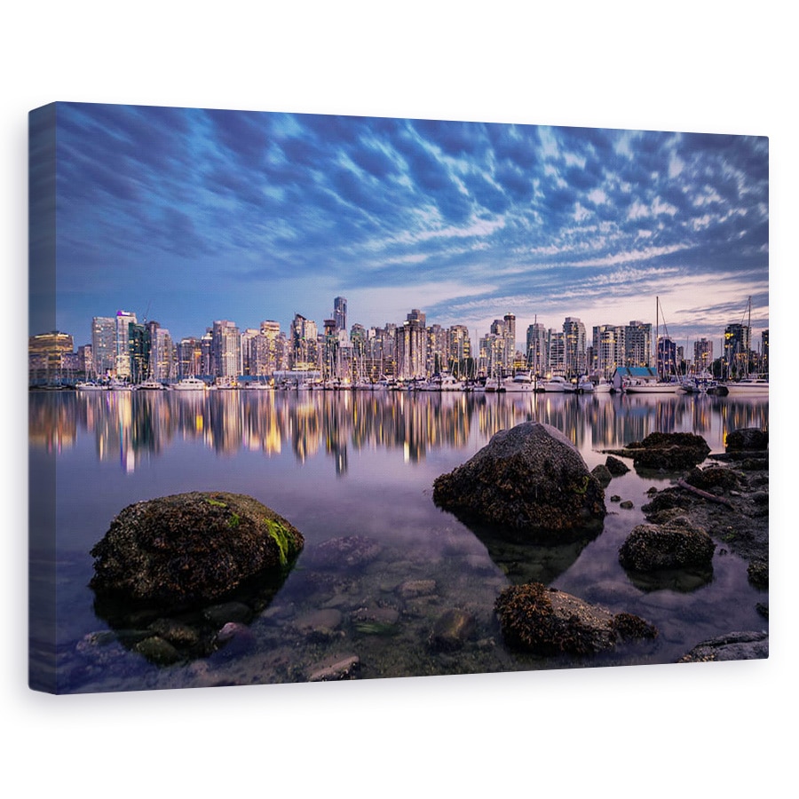 Tablou canvas - O Perla Stralucitoare, Vancouver, Canada, Stanci, Iaht, Cer, 40 x 60 cm