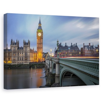 Tablou canvas - Big Ben, Londra, Arhitectura, Westminster, Tamisa, Pod, 40 x 60 cm Tablou canvas - Big Ben, Londra, Arhitectura, Westminster, Tamisa, Pod, 40 x 60 cm