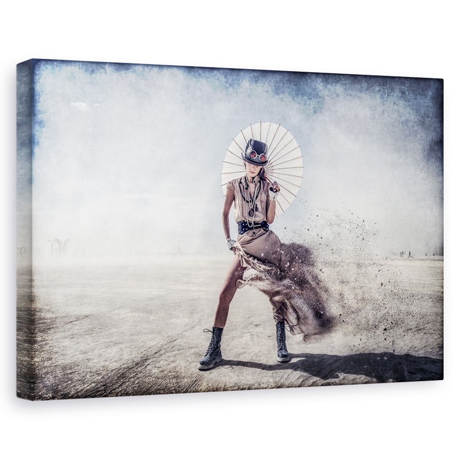 Tablou canvas - Pe Aripile Vantului, Praf, Vant, Umbrela, 20 x 30 cm