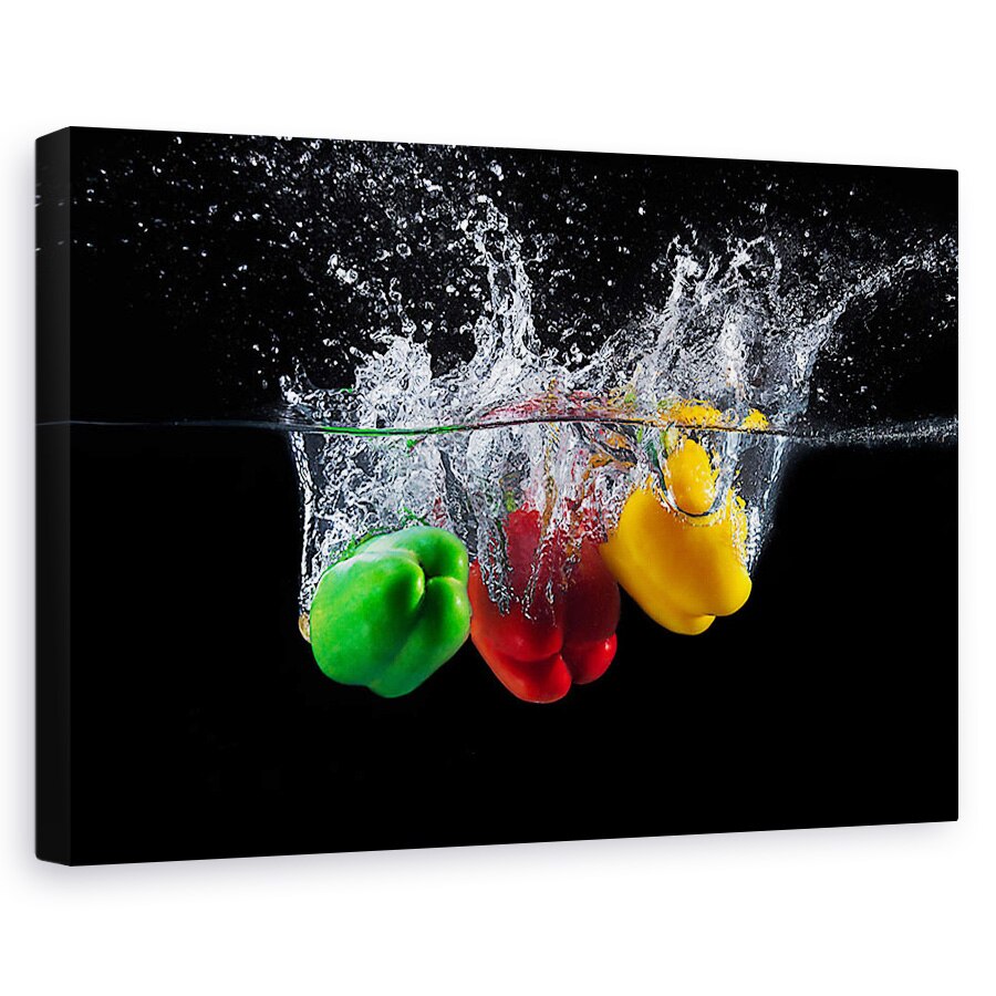 Tablou canvas - Stropi De Ardei, Apa, Miscare, Alimente, Paprika, 20 x 30 cm