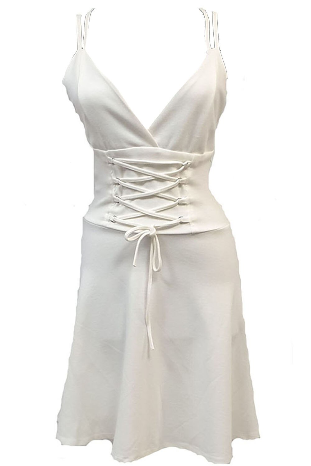 Rochie de zi alba Tally Weijl, in clos, viscoza, Alb