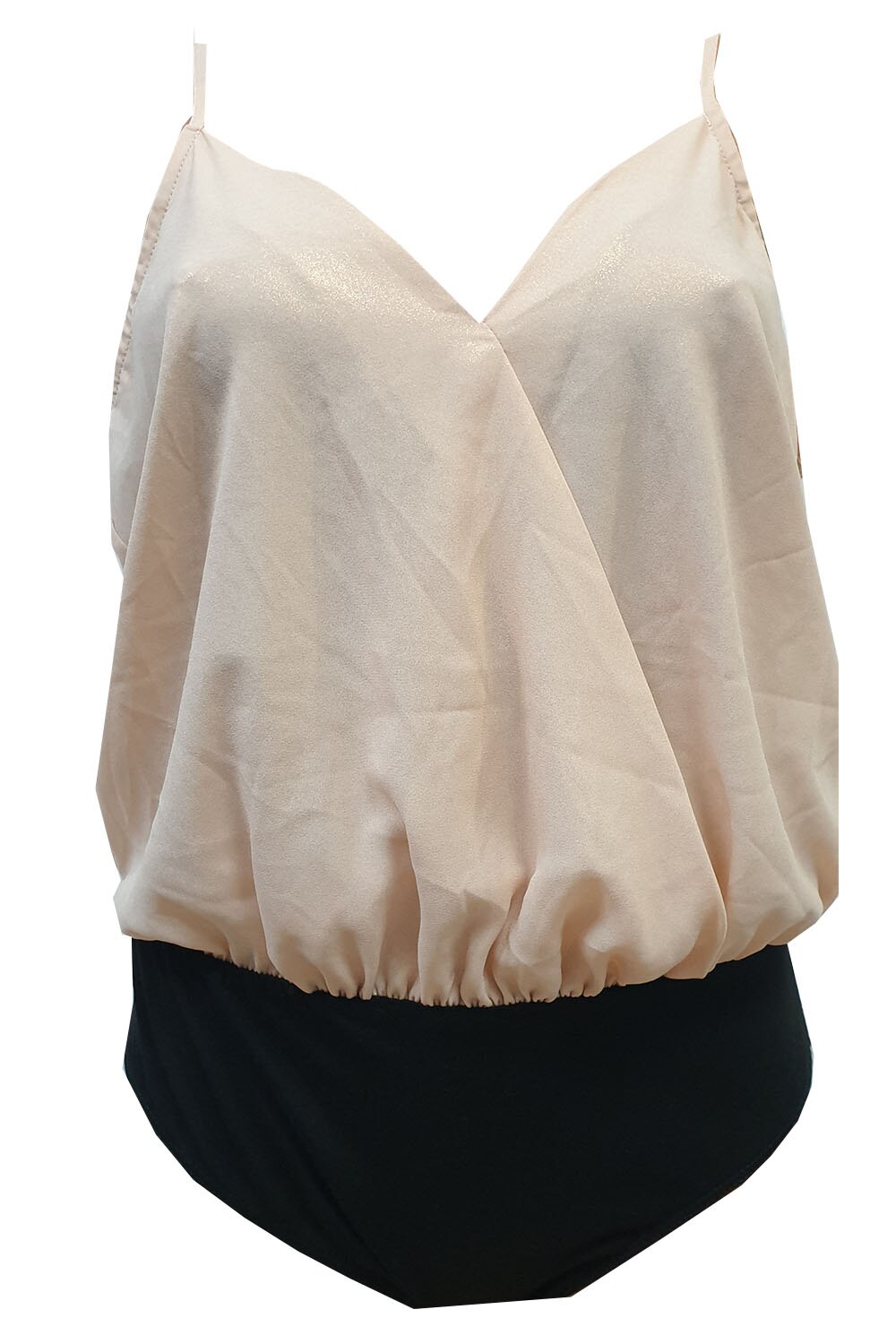 Body dama Tally Weijl,roz lucios negru, XL, poliester,viscosa