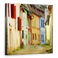 tablou canvas - culori colorat strada case arhitectura fatada 100 x 100 cm imagen 4_0_
0