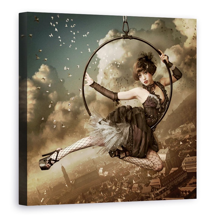 Tablou canvas - Cel Mai Mare Spectacol De Pe Cer, Circ, Dansatoare, Clasic, Femeie, 70 x 70 cm