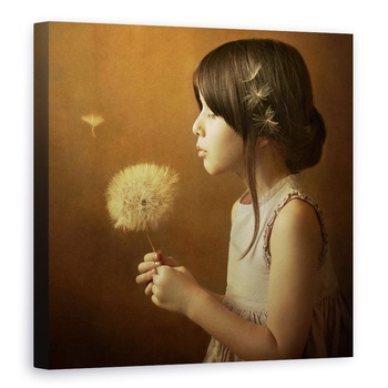 Tablou canvas - Poemul Unei Papadii, Portret, Fata, Magic, 40 x 40 cm Tablou canvas - Poemul Unei Papadii, Portret, Fata, Magic, 40 x 40 cm