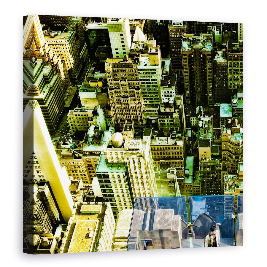 Tablou canvas - Albastru, Acoperisuri, New York, 70 x 70 cm