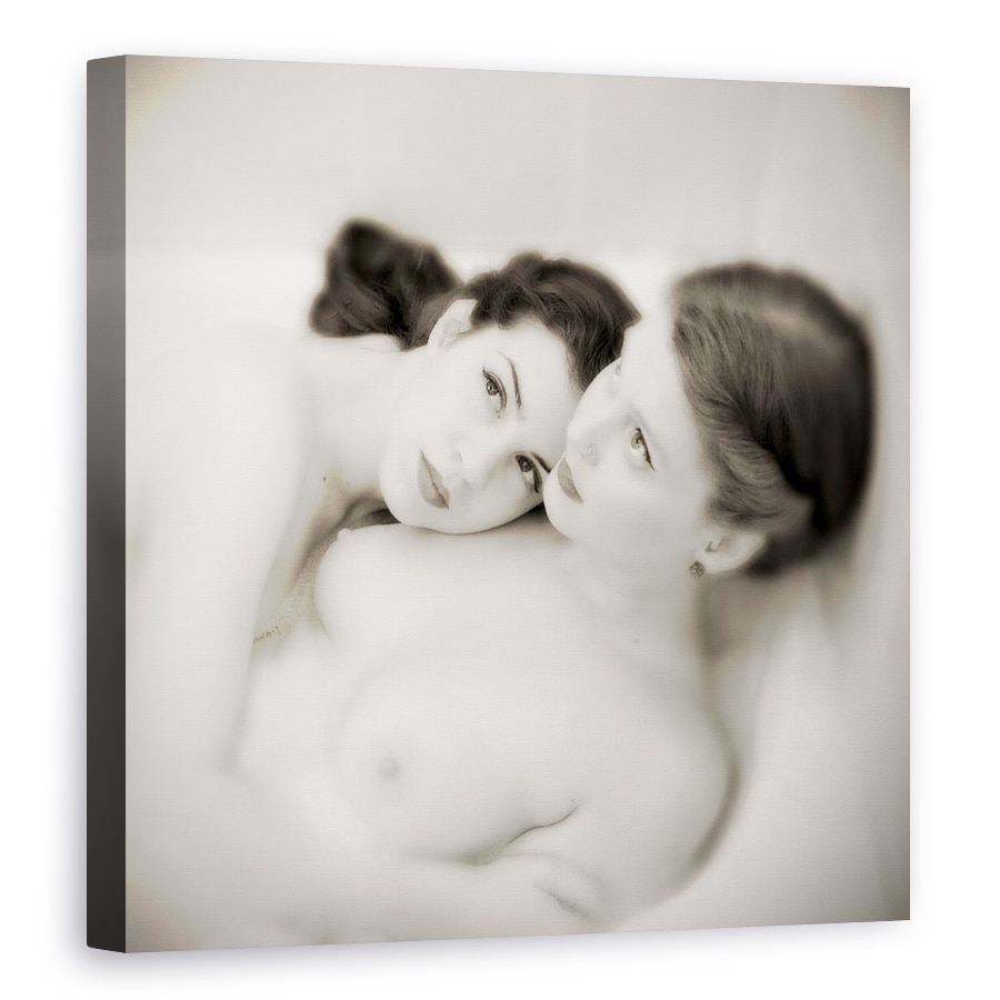 Tablou canvas - Dragostea Este, Prieteni, Baie, Femeie, Brisbane, Nud, 80 x 80 cm