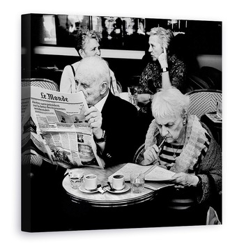Tablou canvas - Implicare, Strada, Femeie, Paris, Alb-Negru, Oameni, 70 x 70 cm Tablou canvas - Implicare, Strada, Femeie, Paris, Alb-Negru, Oameni, 70 x 70 cm
