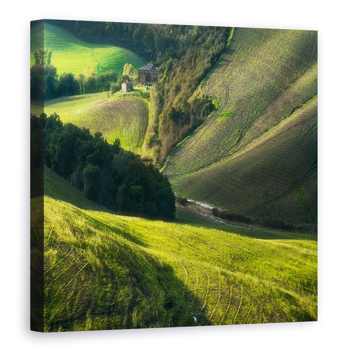 Tablou canvas - Crete Senses, Toscana, Peisaj, Italia, Dealuri, 40 x 40 cm