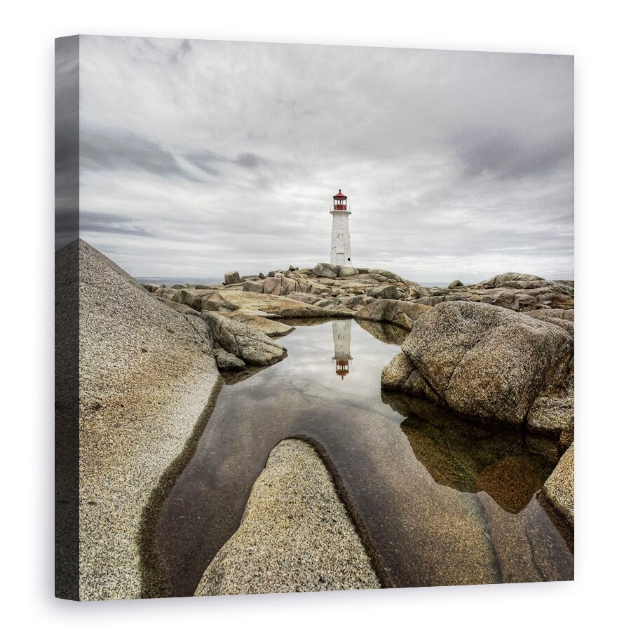 Tablou canvas - Lumina Lui Peggy, Peisaj, Far, Golfulet, Nova, Scotia, 40 x 40 cm