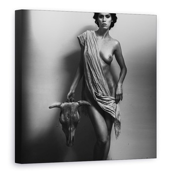 Tablou canvas - Nemesis, Nud, Craniu, Schelet, Tesatura, Antic, 70 x 70 cm Tablou canvas - Nemesis, Nud, Craniu, Schelet, Tesatura, Antic, 70 x 70 cm