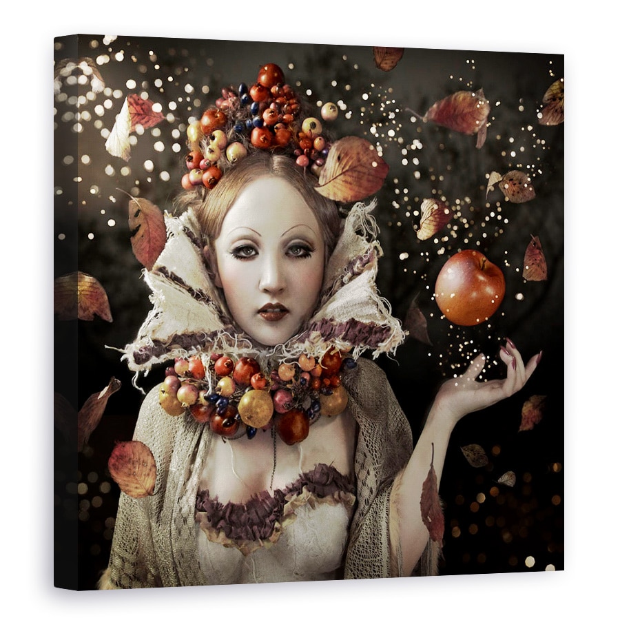 Tablou canvas - Magia Sezonului, Magic, Frunze, Femeie, Mar, 40 x 40 cm