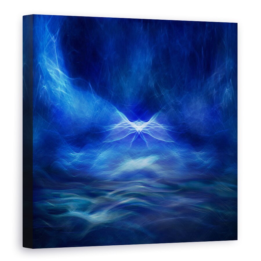 Tablou canvas - Basm, Albastru, Apa, Fum, Abstract, 70 x 70 cm