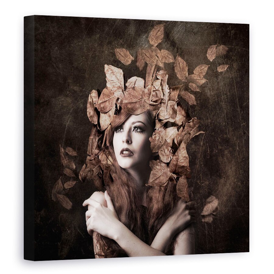 Tablou canvas - Artemis, Fiica Lui Zeus, Toamna, Textura, Frunza, 40 x 40 cm