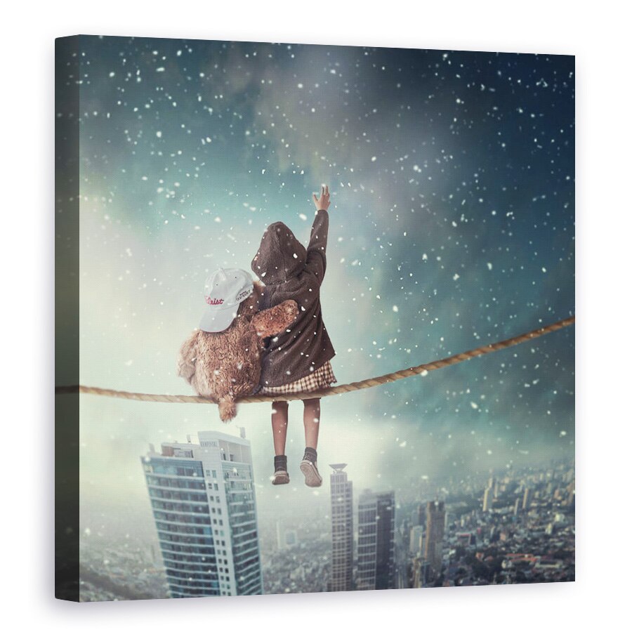 Tablou canvas - Sa Ninga, Ireal, Franghie, Ajunge, Brat, 100 x 100 cm